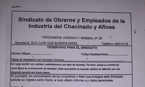 Planilla de inscripción